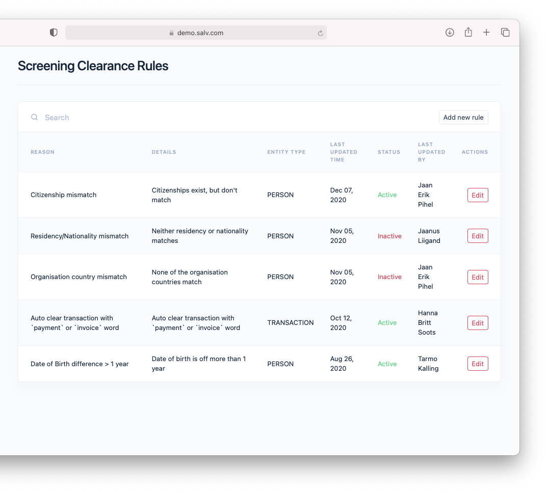 Transaction monitoring