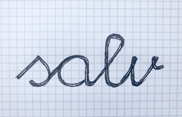 Script logo draft