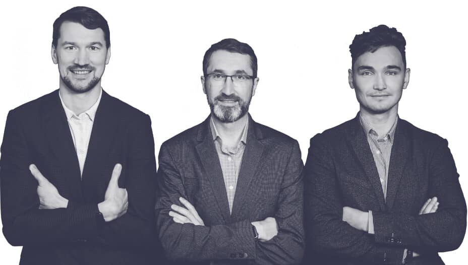 The founders of Salv: Taavi Tamkivi, Jeff McClelland, and Sergei Rumjantsev